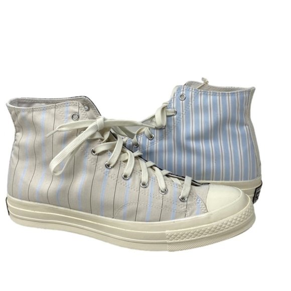 Converse Chuck 70 Retro Shoes For Men Skate High Stripes Canvas A00457C-WWSBBBBW - Picture 6 of 10